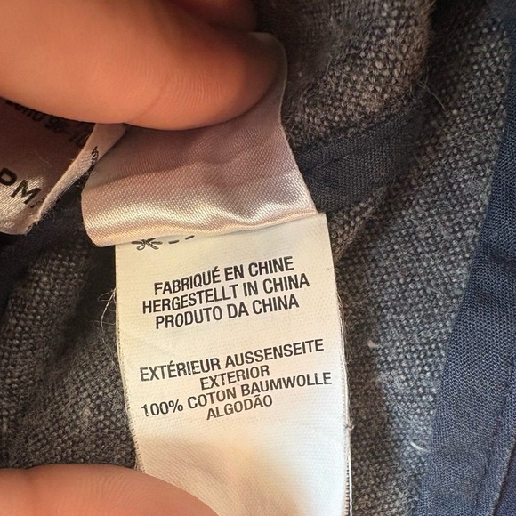 Topman Khaki Navy Hooded Jacket Parka Coat Mens Size Extra Medium - Picture 7 of 8